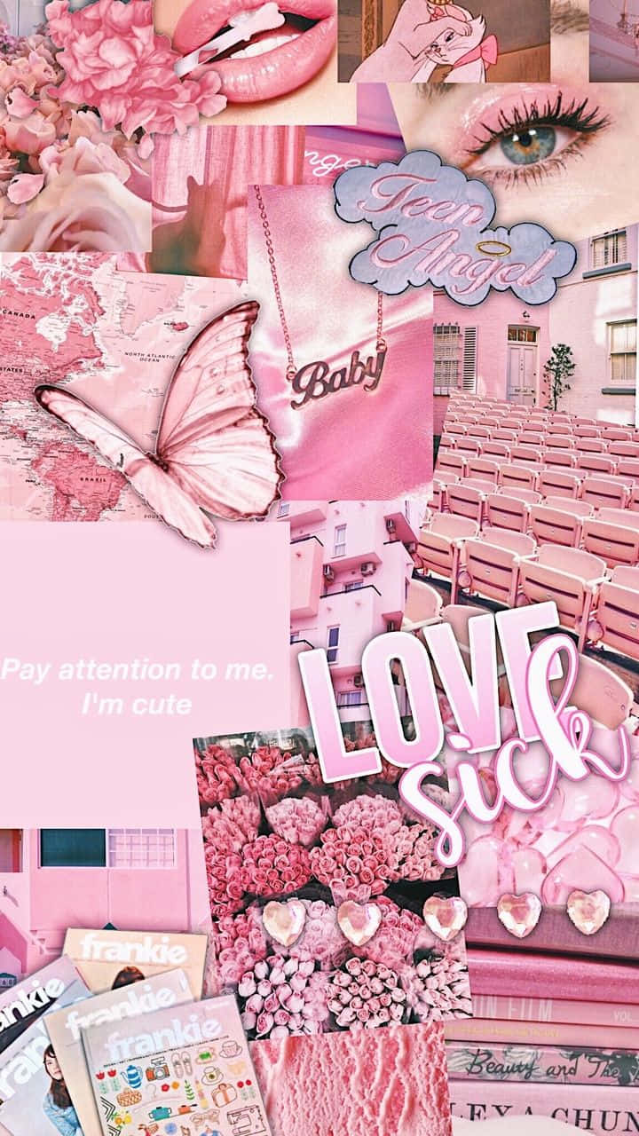 Mangarap ng kaunting pangarap - isang aesthetically dreamy collage Wallpaper