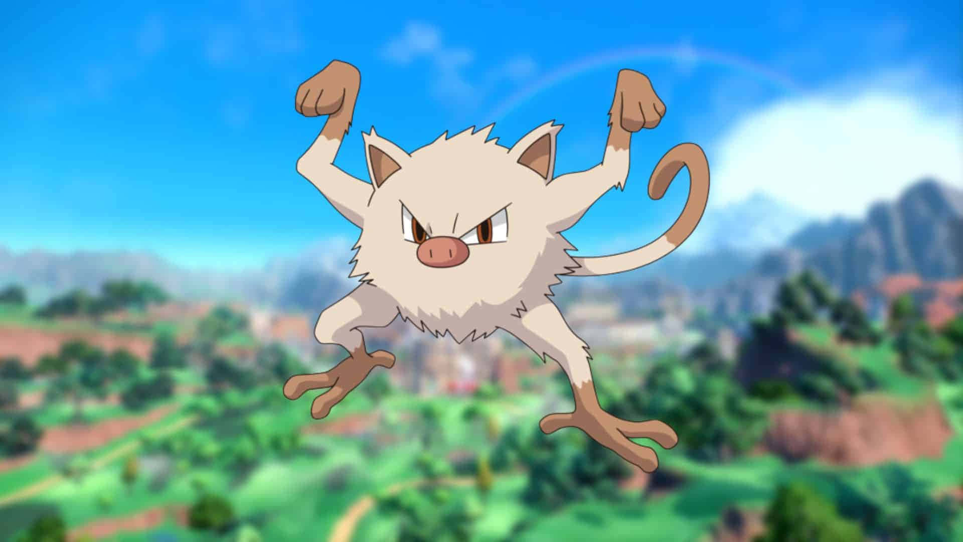 Mankey Hindi Ebolb na Primeape 2D Ilustrasyon Wallpaper
