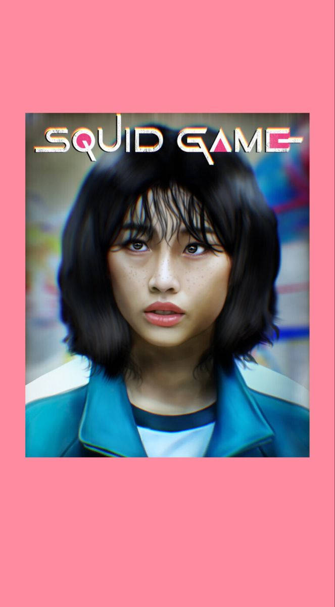 Manlalaro 067 Squid Game Pink na Background Wallpaper