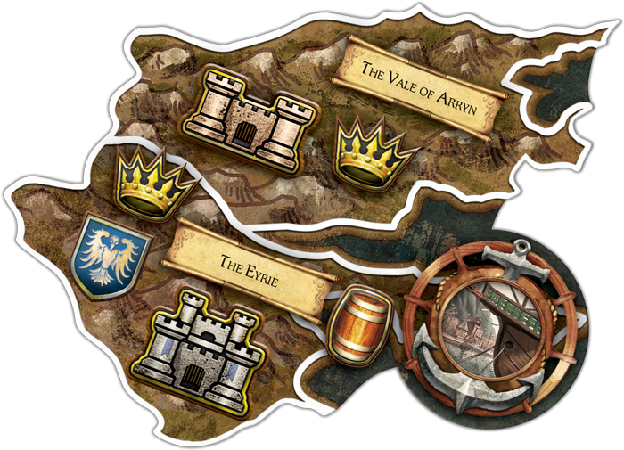 Mapa ng Vale of Arryn mula sa Game of Thrones Wallpaper