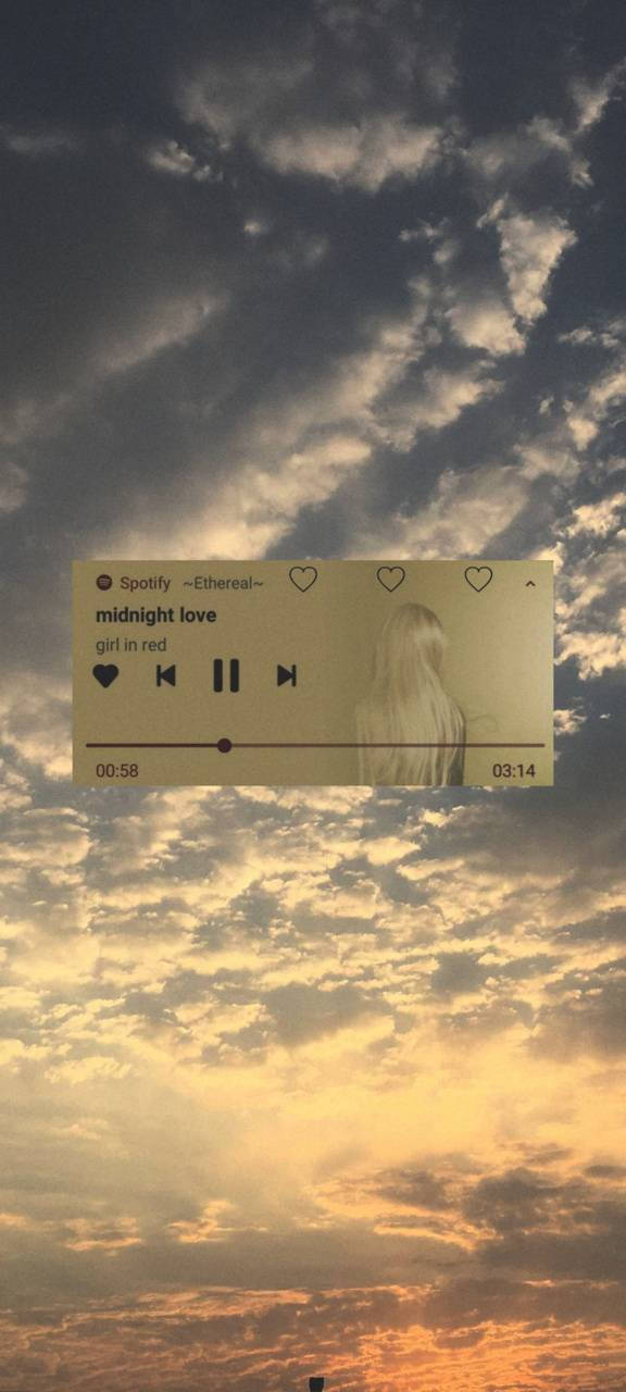 Mapang-akit na Babae sa Pulang Musikang Aesthetic Wallpaper