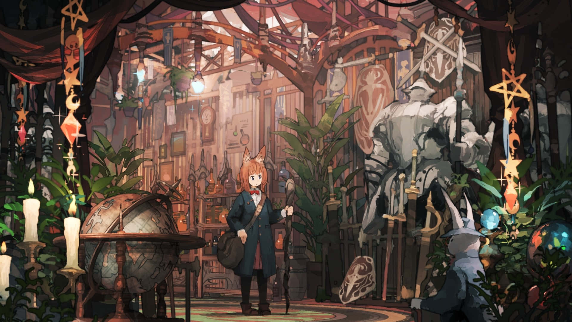 Mapang-akit na Estetika ng Anime Background Wallpaper
