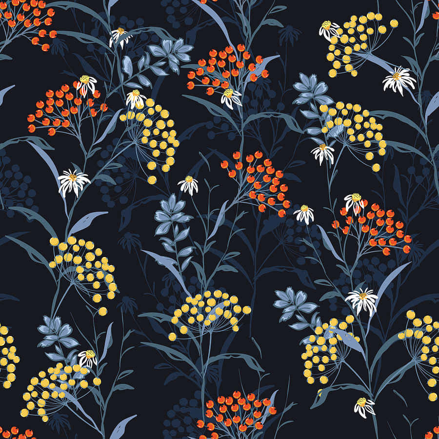 Mapang-akit na Madilim na Bulaklak na Background Wallpaper