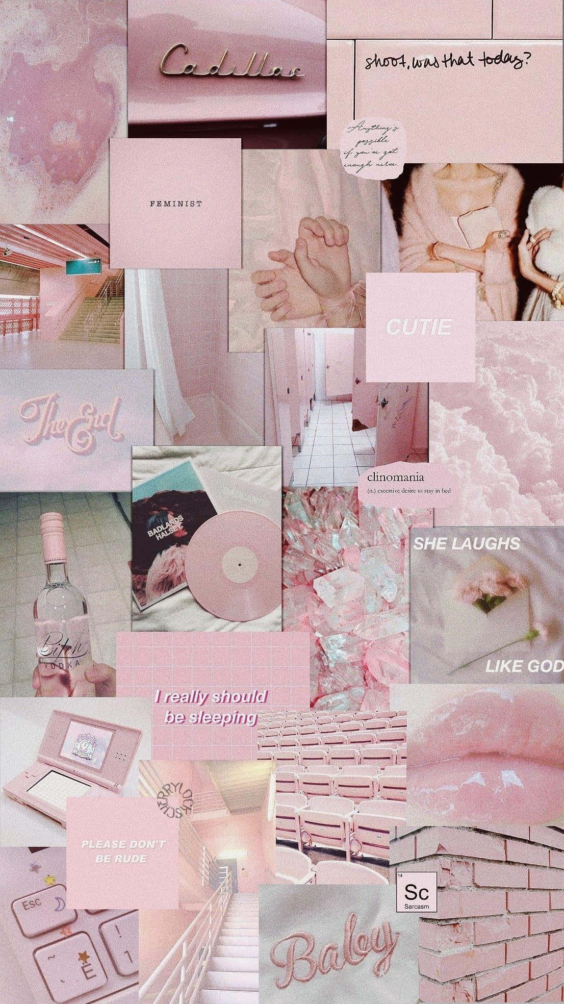 Mapangarap na Pastel Pink Aesthetic Wallpaper