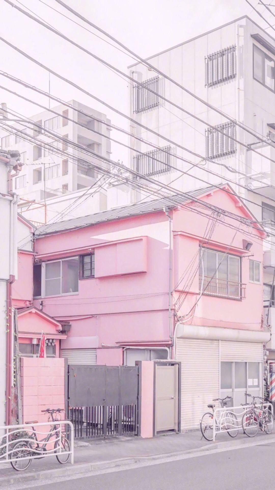 Mapanghaing Pink na Aesthetically Designed na Interior ng Bahay Wallpaper