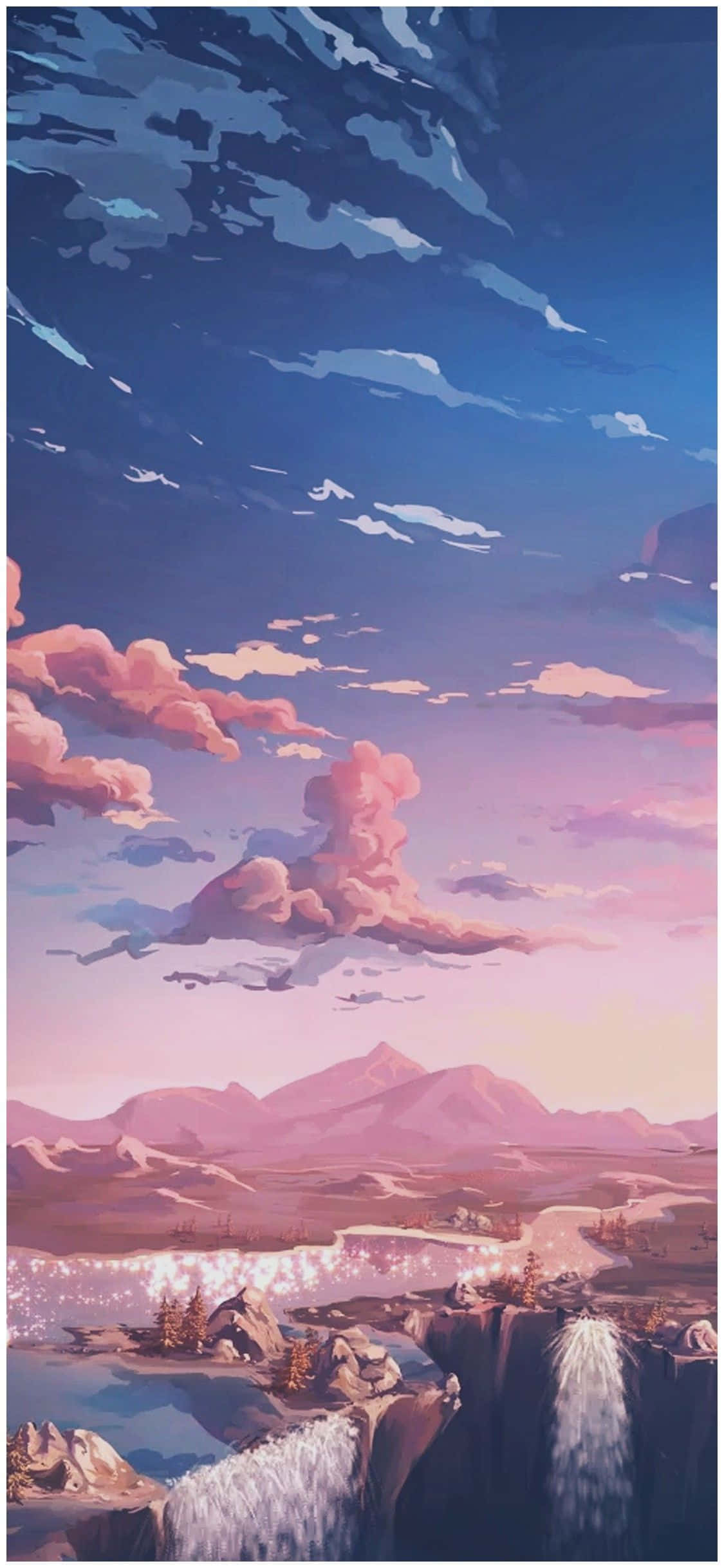 Mapayapang Anime Scenery Wallpaper