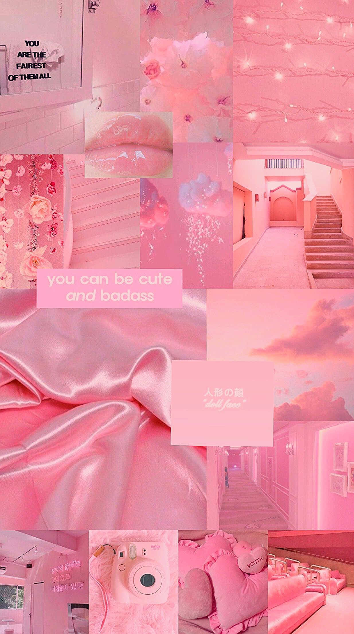 Mapayapang Pangarap na Kulay Rosas Wallpaper