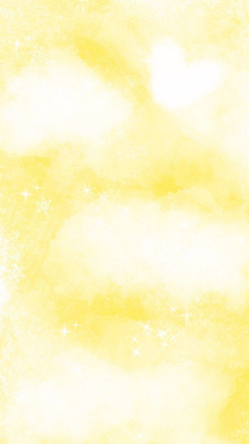 Maputing Ulap sa Dilaw na Langit Wallpaper