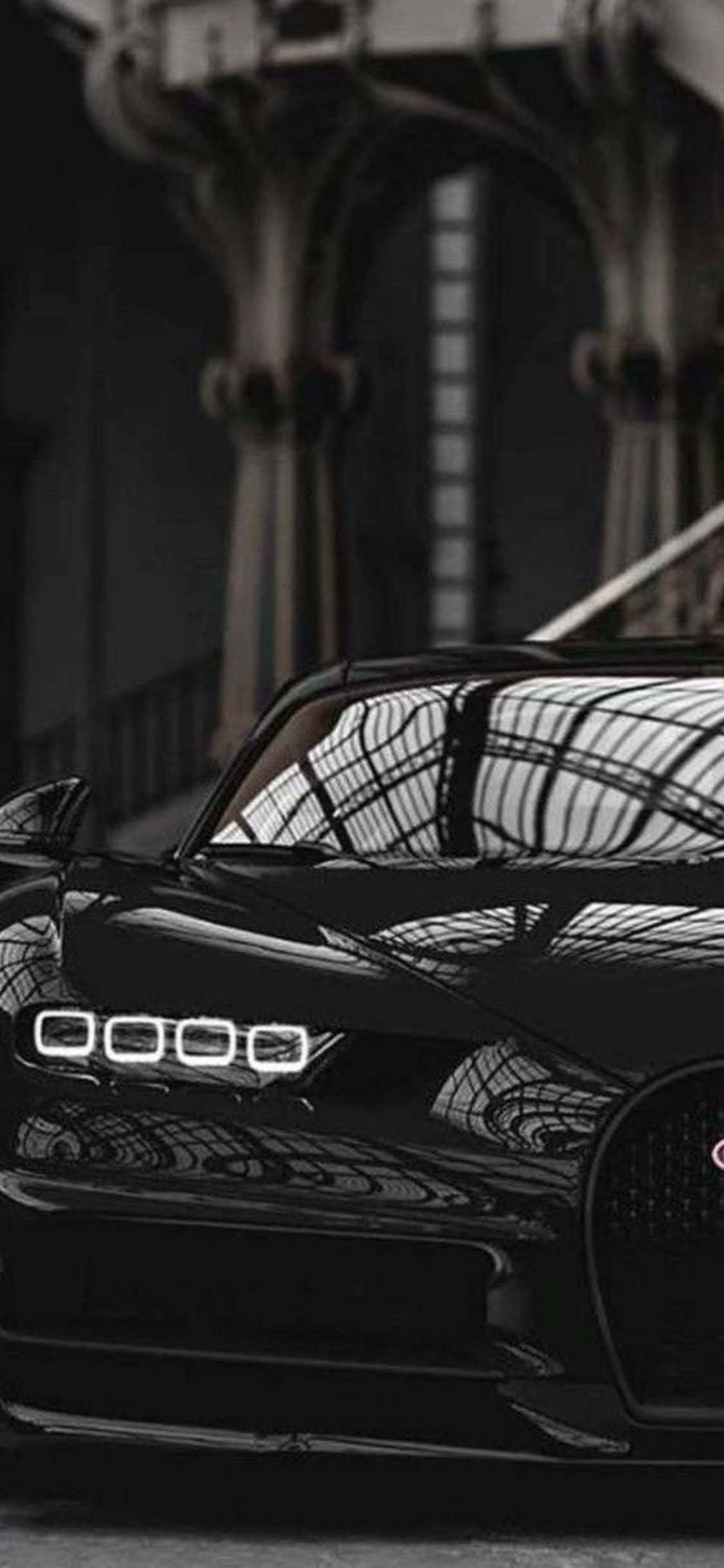 Maramdaman ang bilis gamit ang bagong iPhone Xs at ang Bugatti Chiron Wallpaper
