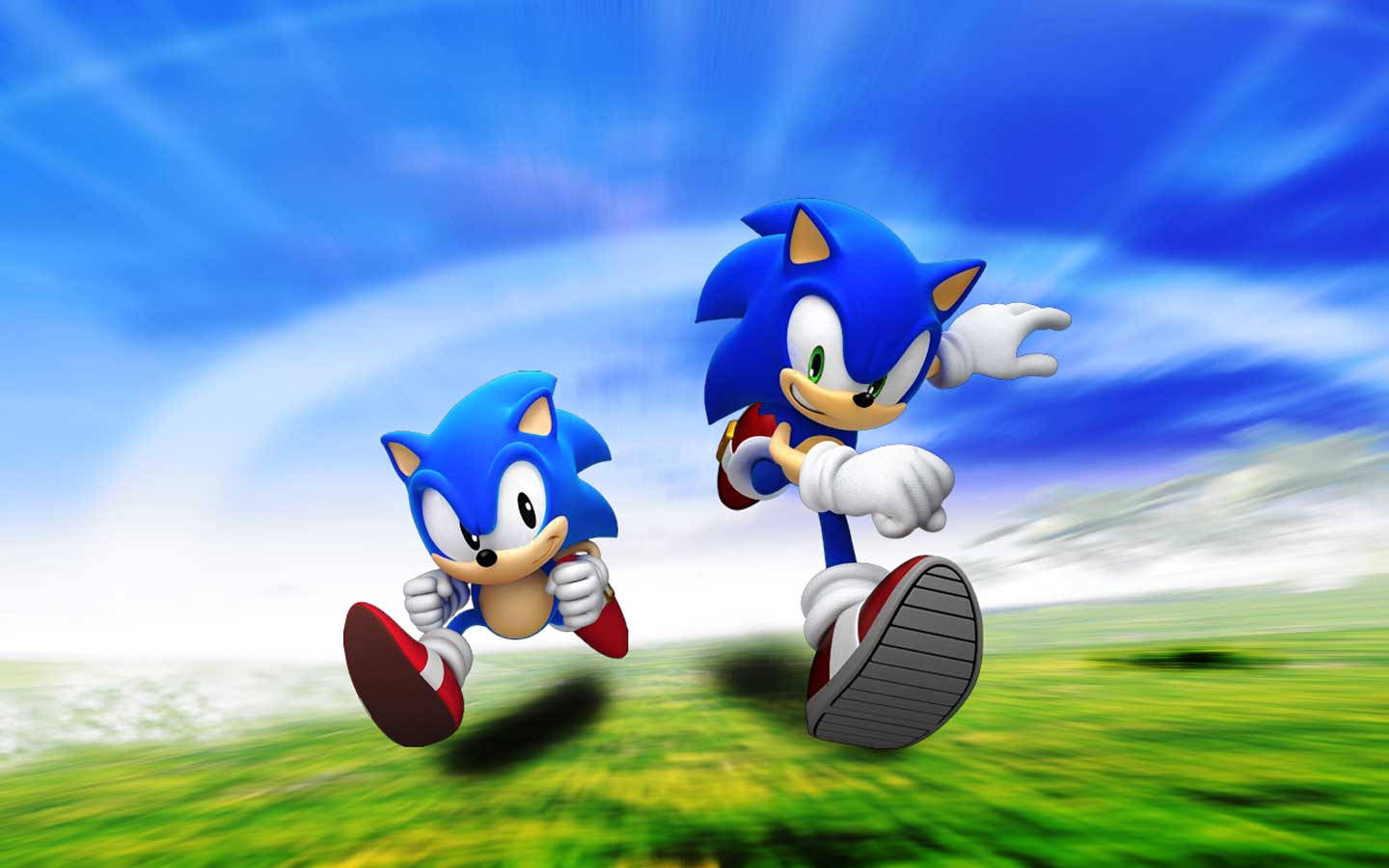 Maranasan ang nakakasilaw na bilis ni Sonic sa Sonic Generations Wallpaper