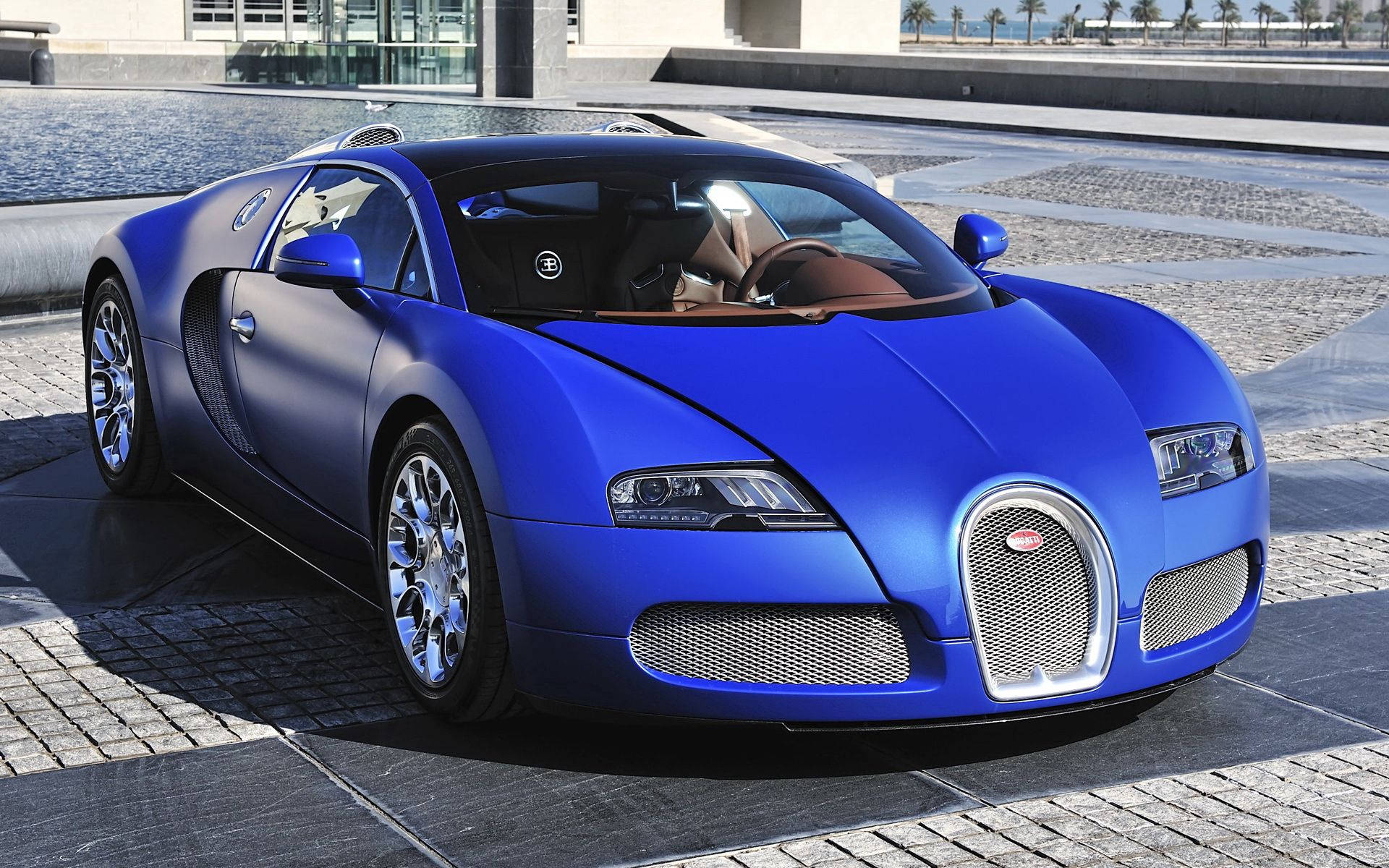 Marangal na Bugatti Veyron sa Sapphire Blue Wallpaper