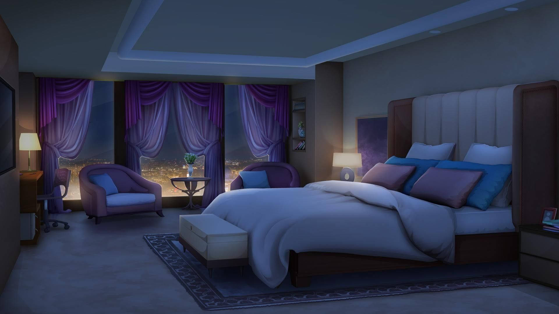 Marangyang Anime Room Wallpaper