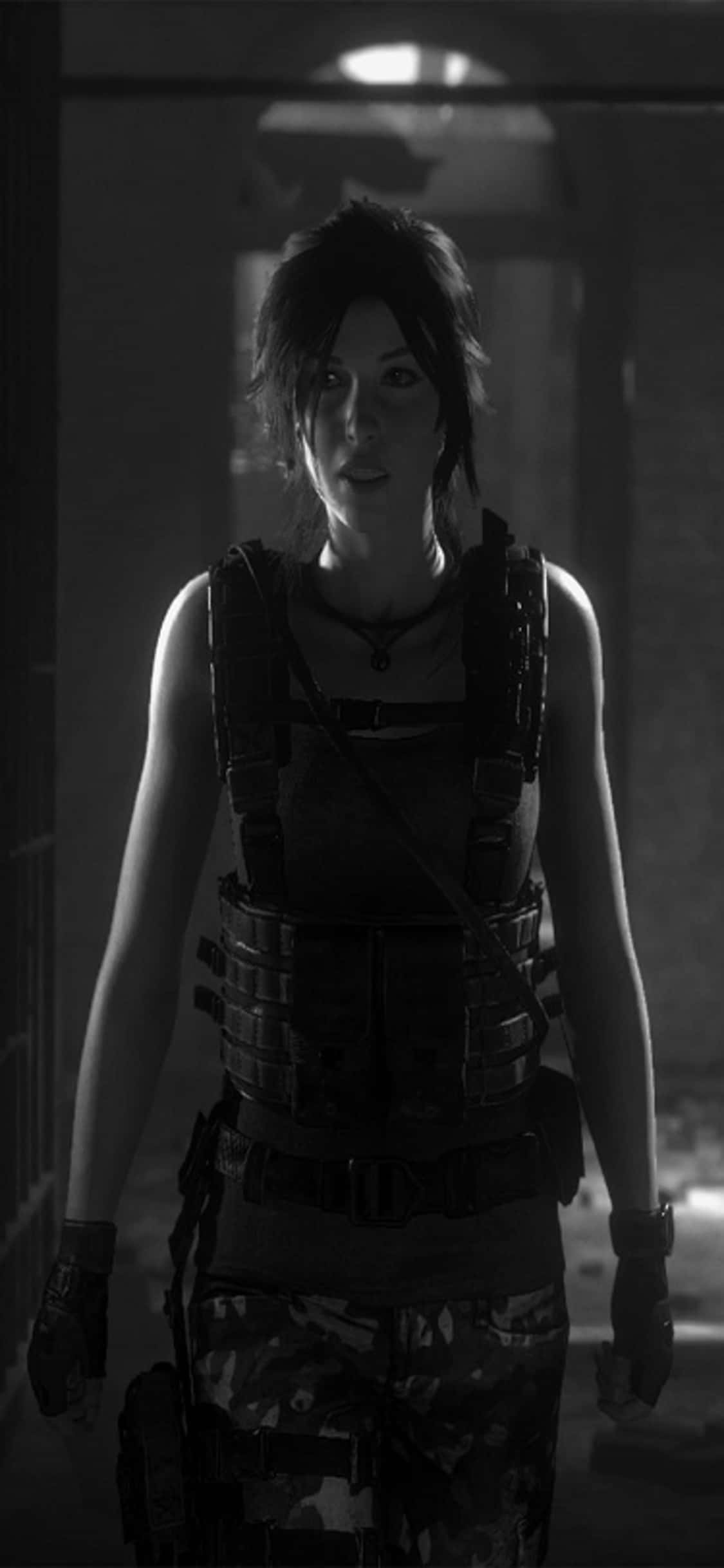 Maransan ang adrenaline rush ng Shadow Of The Tomb Raider sa iyong iPhone X Wallpaper
