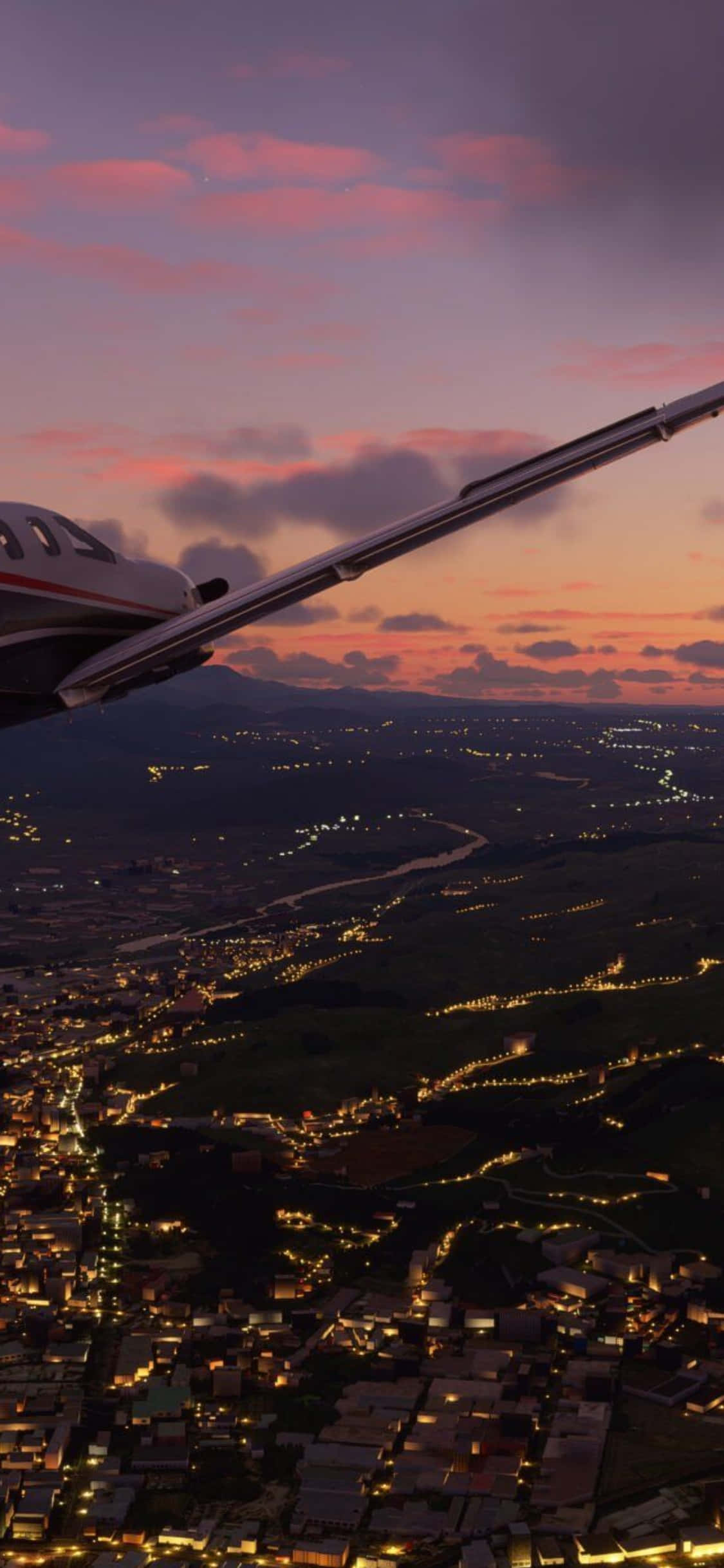 Marasan ang kilig ng paglipad gamit ang Microsoft Flight Simulator sa makapangyarihang iPhone XS Wallpaper