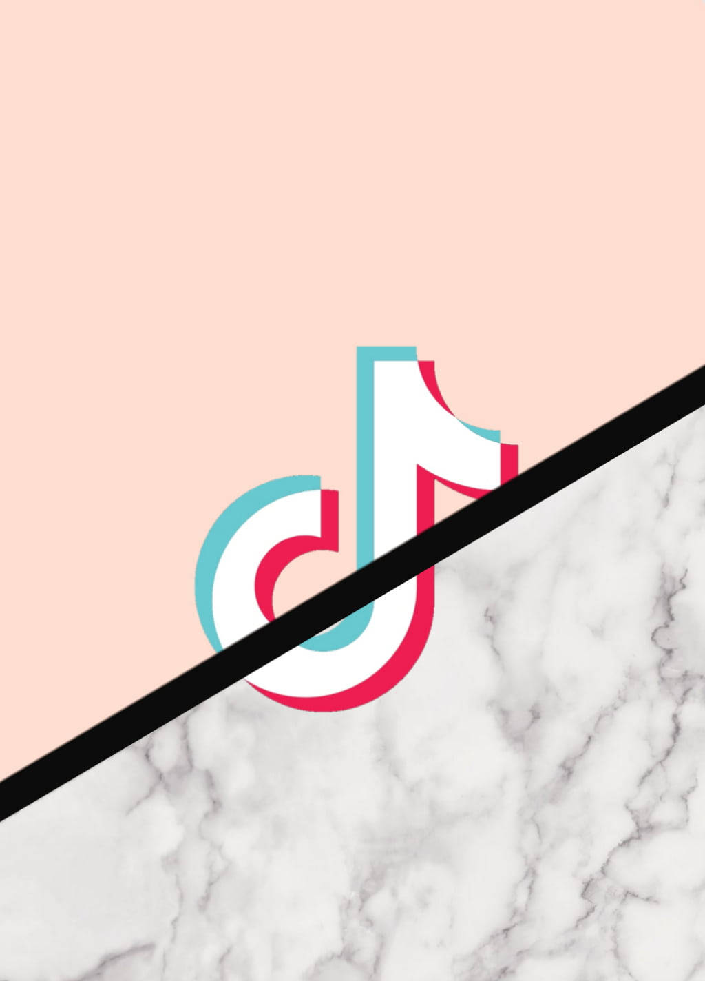 Marble Pink na Logo ng TikTok Wallpaper
