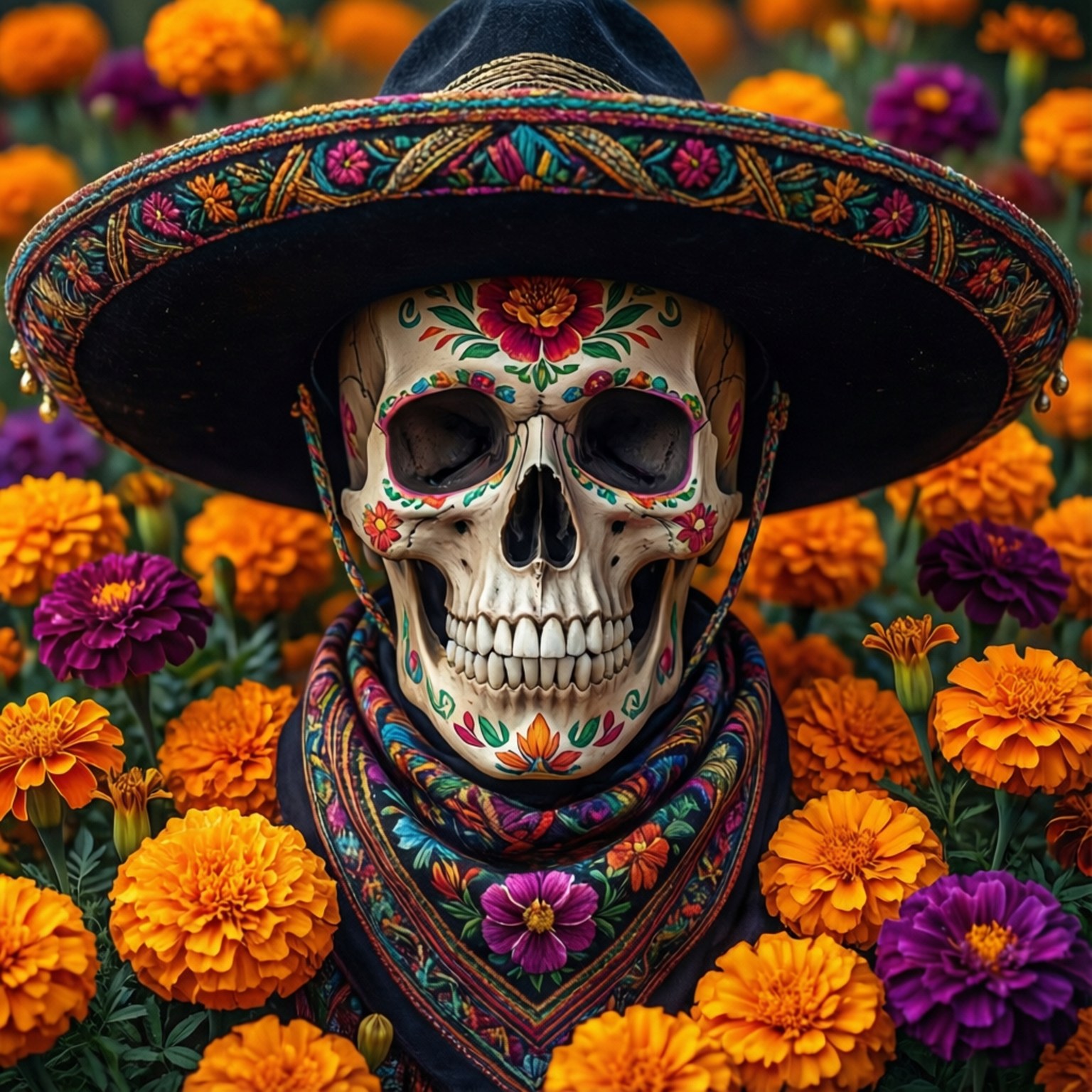 Mariachi Skull Wallpaper
