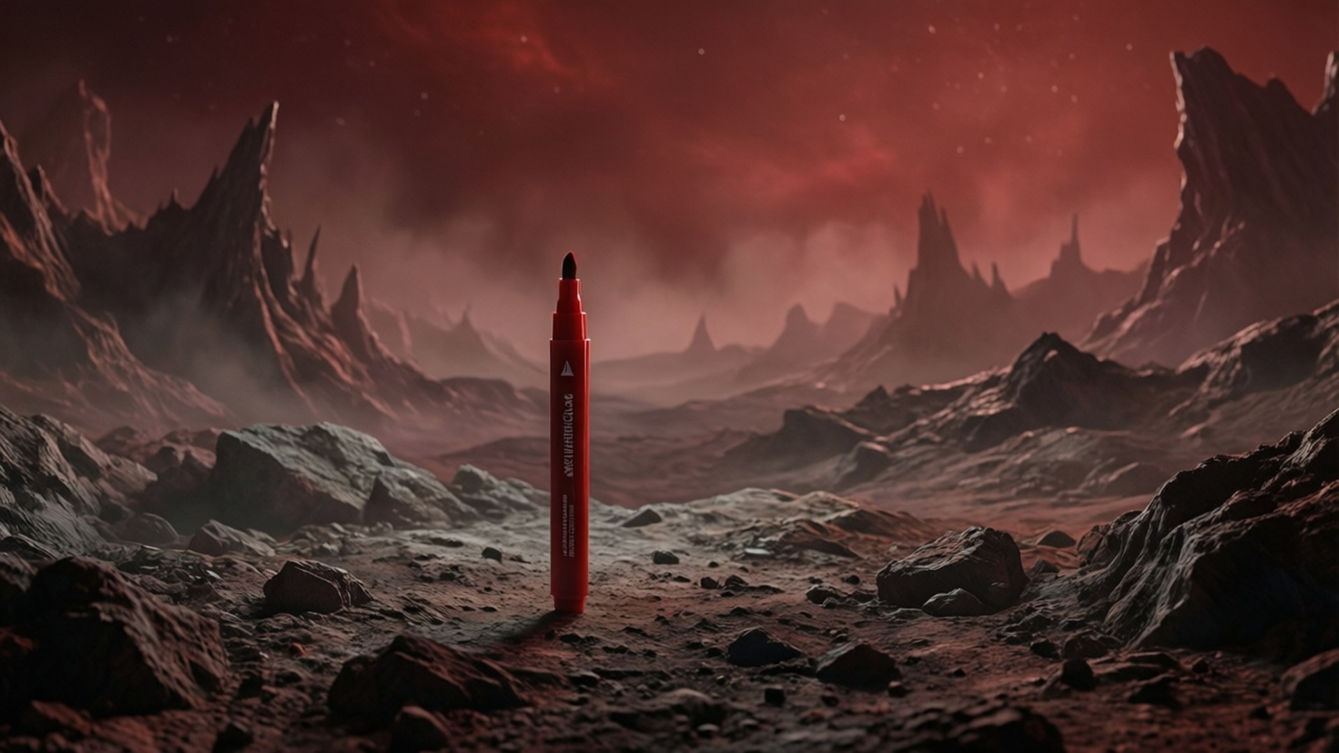 Marker sa Desolate na Planeta Wallpaper