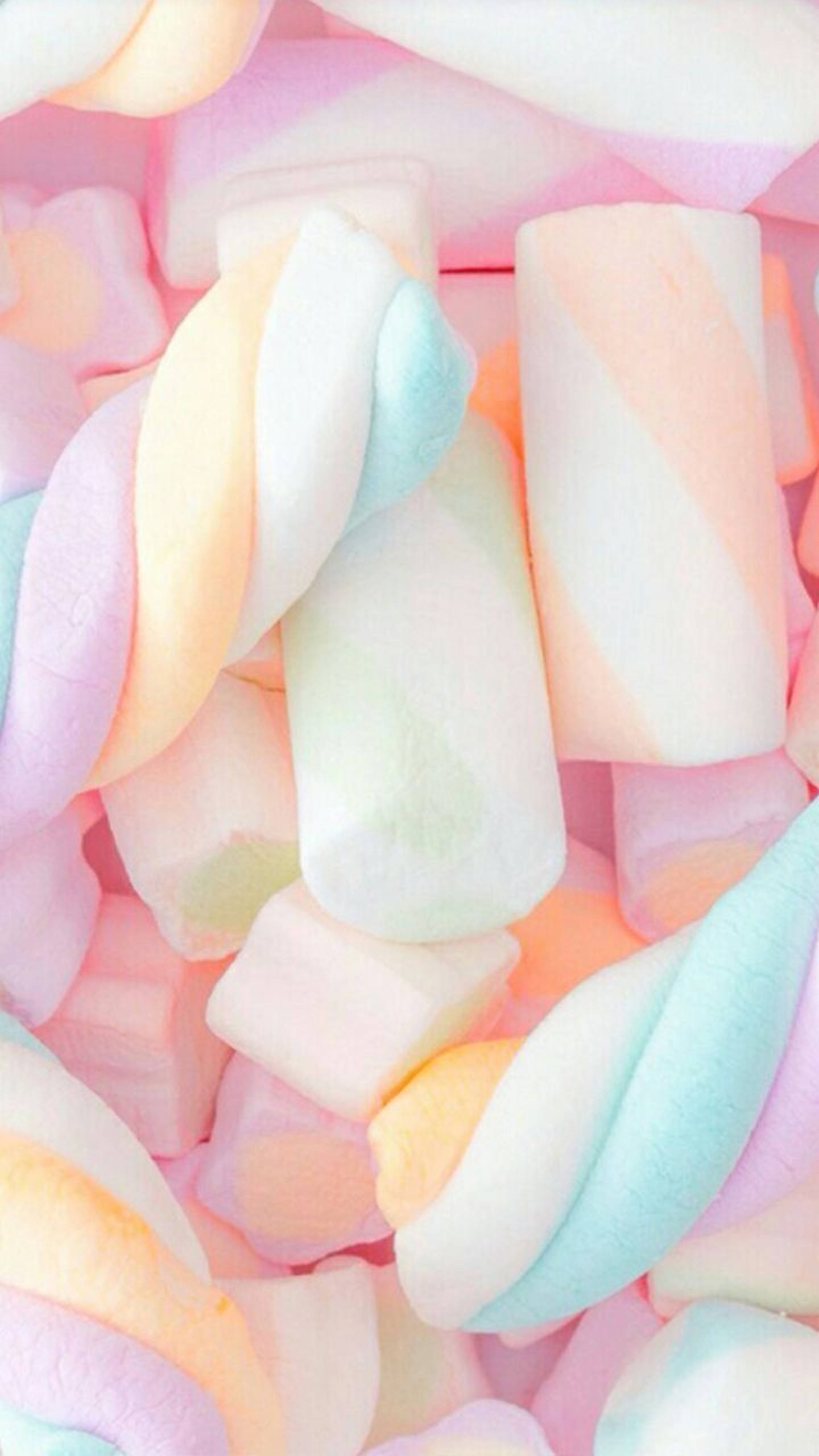 Marshmallow na Pastel Rainbow Wallpaper