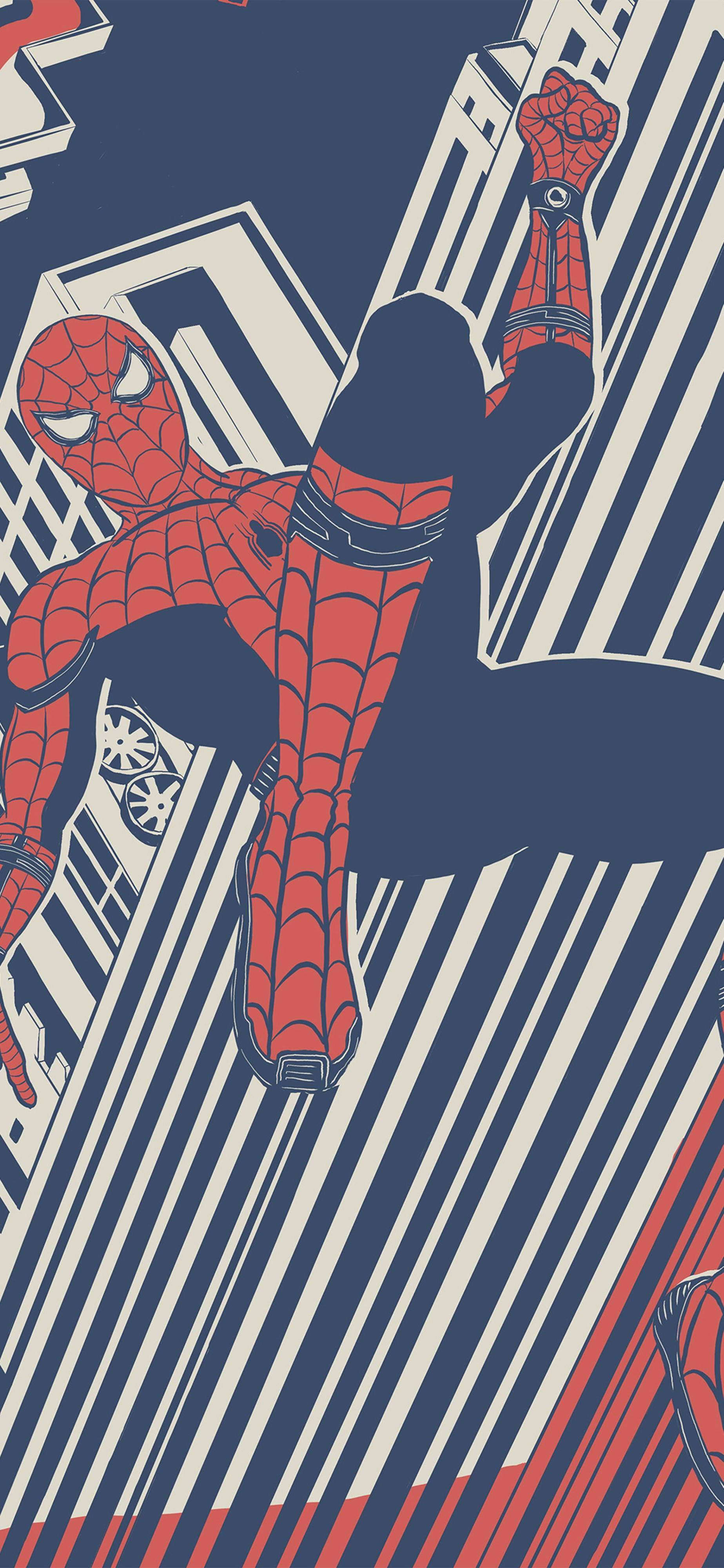 Marvel 4K Phone Spider-man Red Blue White Wallpaper