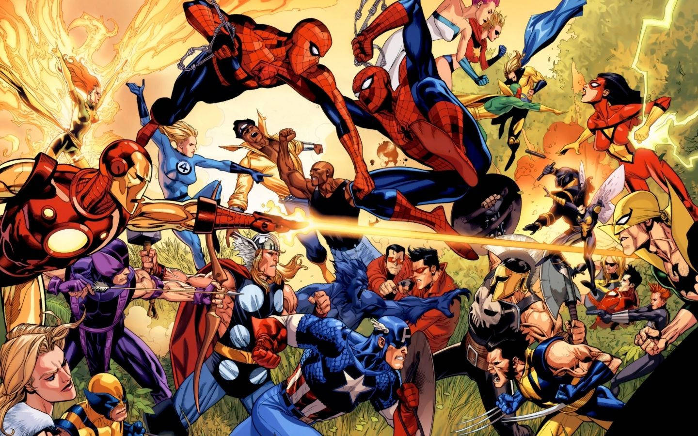 Marvel Heroes Nagtitipon Wallpaper