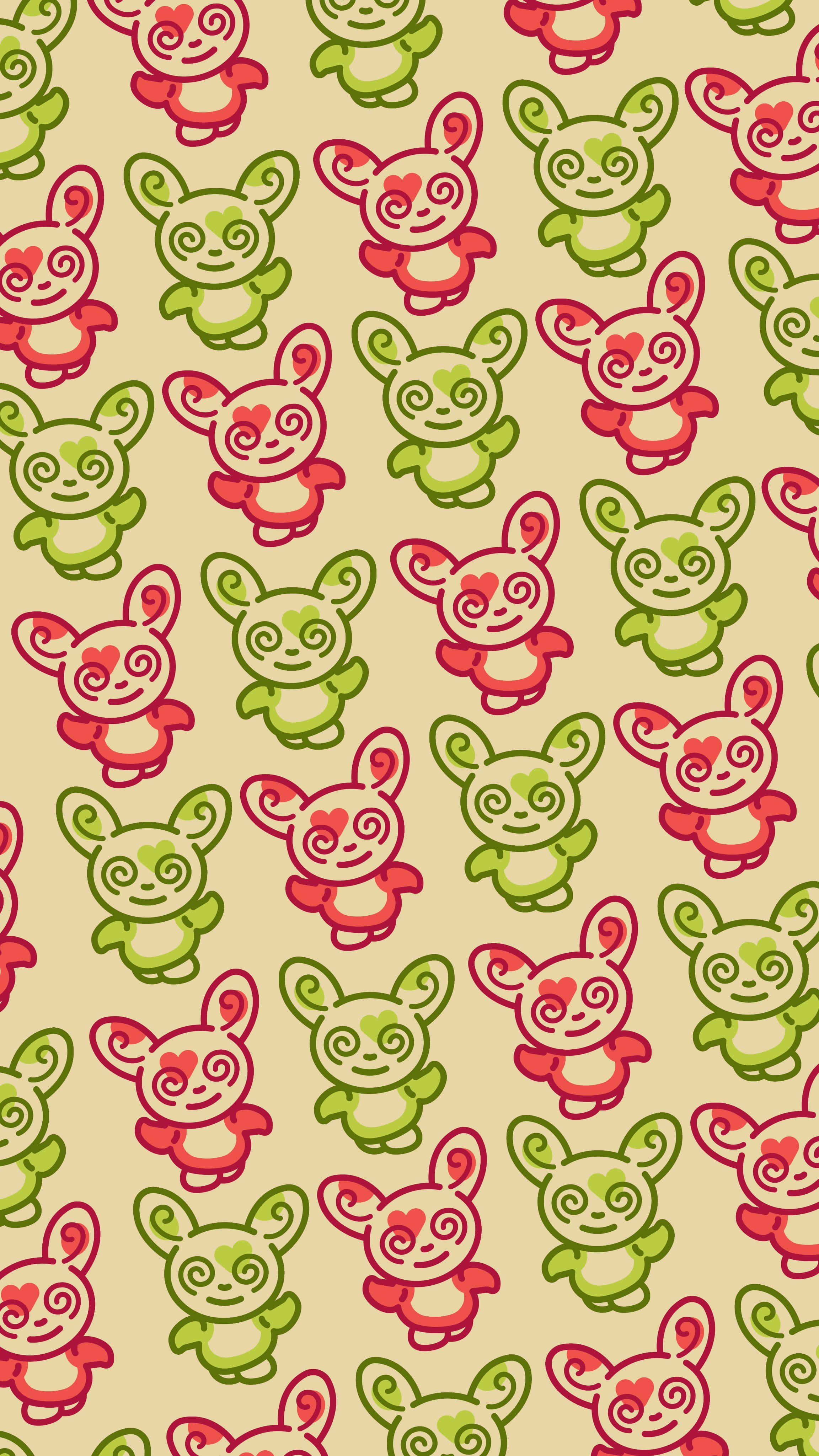 Masalimuot na disenyo ng regular at shiny na Spinda Pokemon Wallpaper