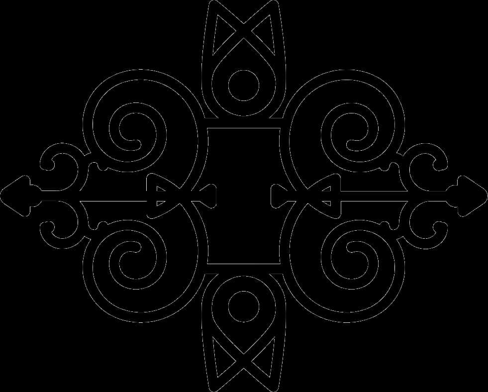 Masalimuot na Disenyong Itim na Bulaklak Wallpaper