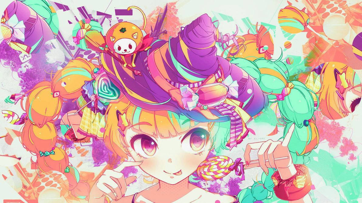 Masarap na kawaii-style witch treats Wallpaper