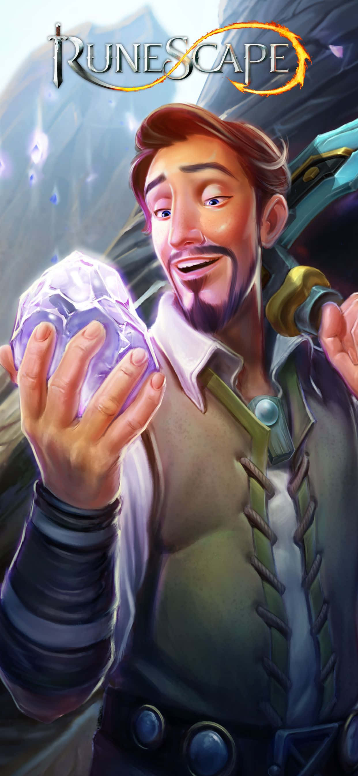 Masaya sa mundo ng Runescape sa nakakaganyak na detalye sa Apple iPhone Xs Max Wallpaper