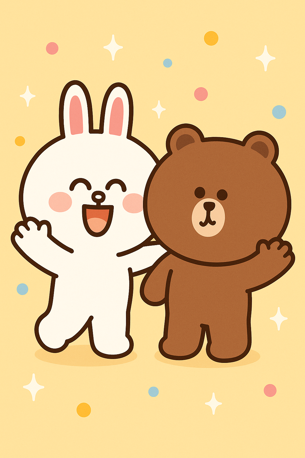 masaya sina cony at brown Wallpaper