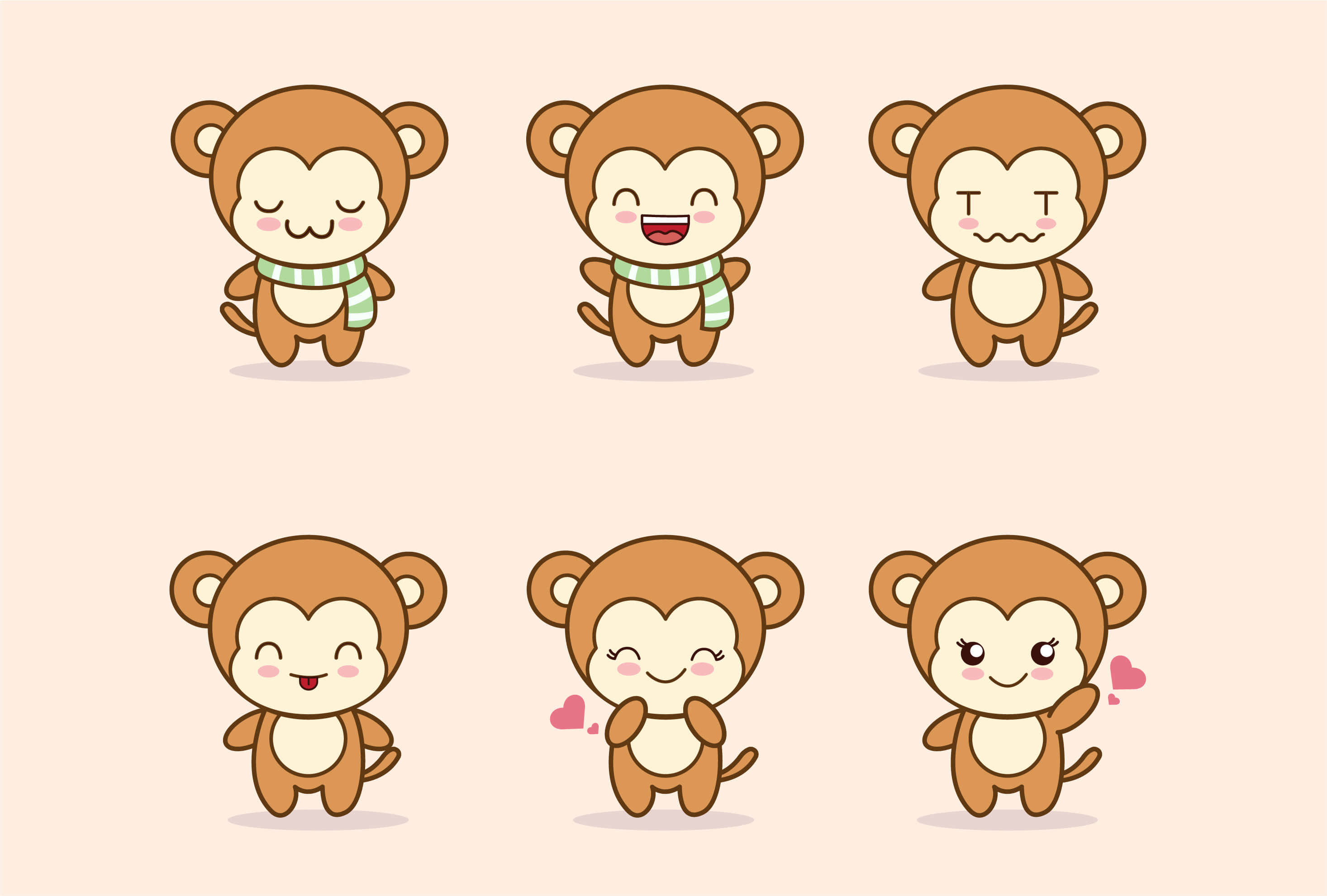 Masayang at Cute na Unggoy na nakangiti Wallpaper