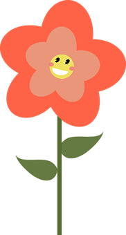 Masayang Bulaklak na Kartun Wallpaper
