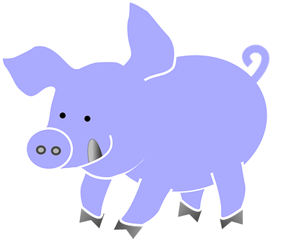 Masayang Cartoon Baboy Itim na Background Wallpaper