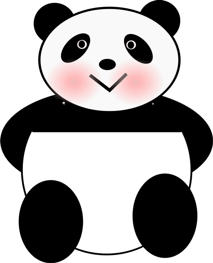Masayang Cartoon Panda Graphic Wallpaper