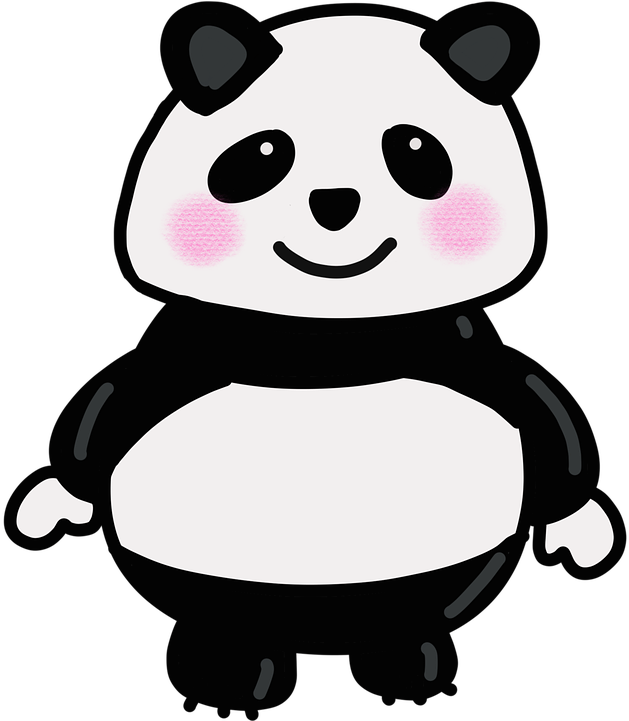 Masayang Cartoon Panda Wallpaper
