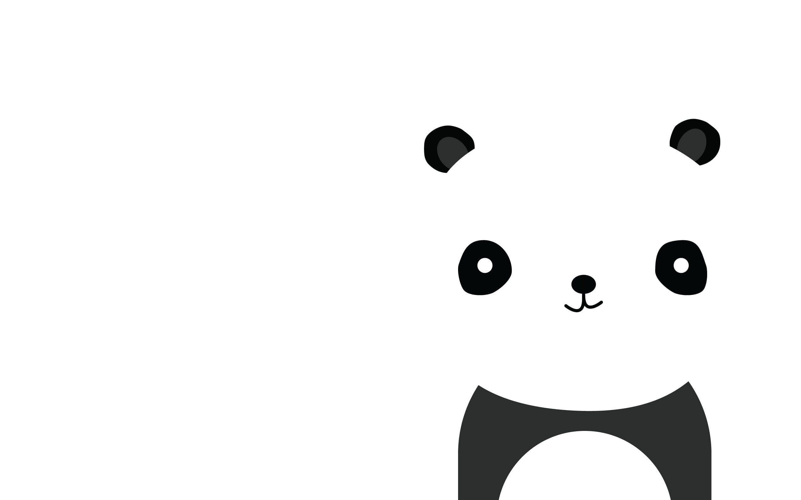 Masayang Cool White Panda Wallpaper