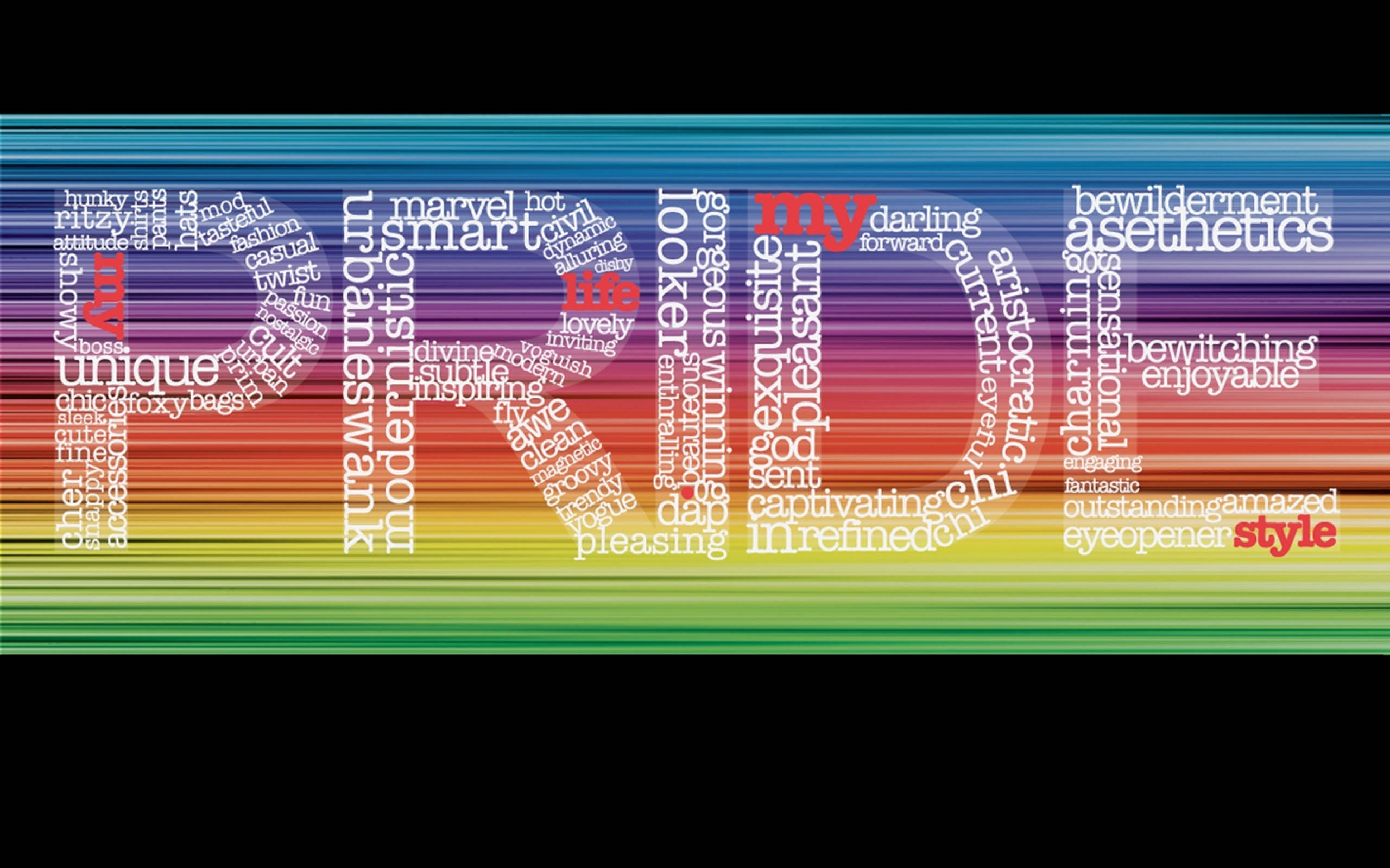 Masayang Ekspresyon ng Salitang Pride Wallpaper