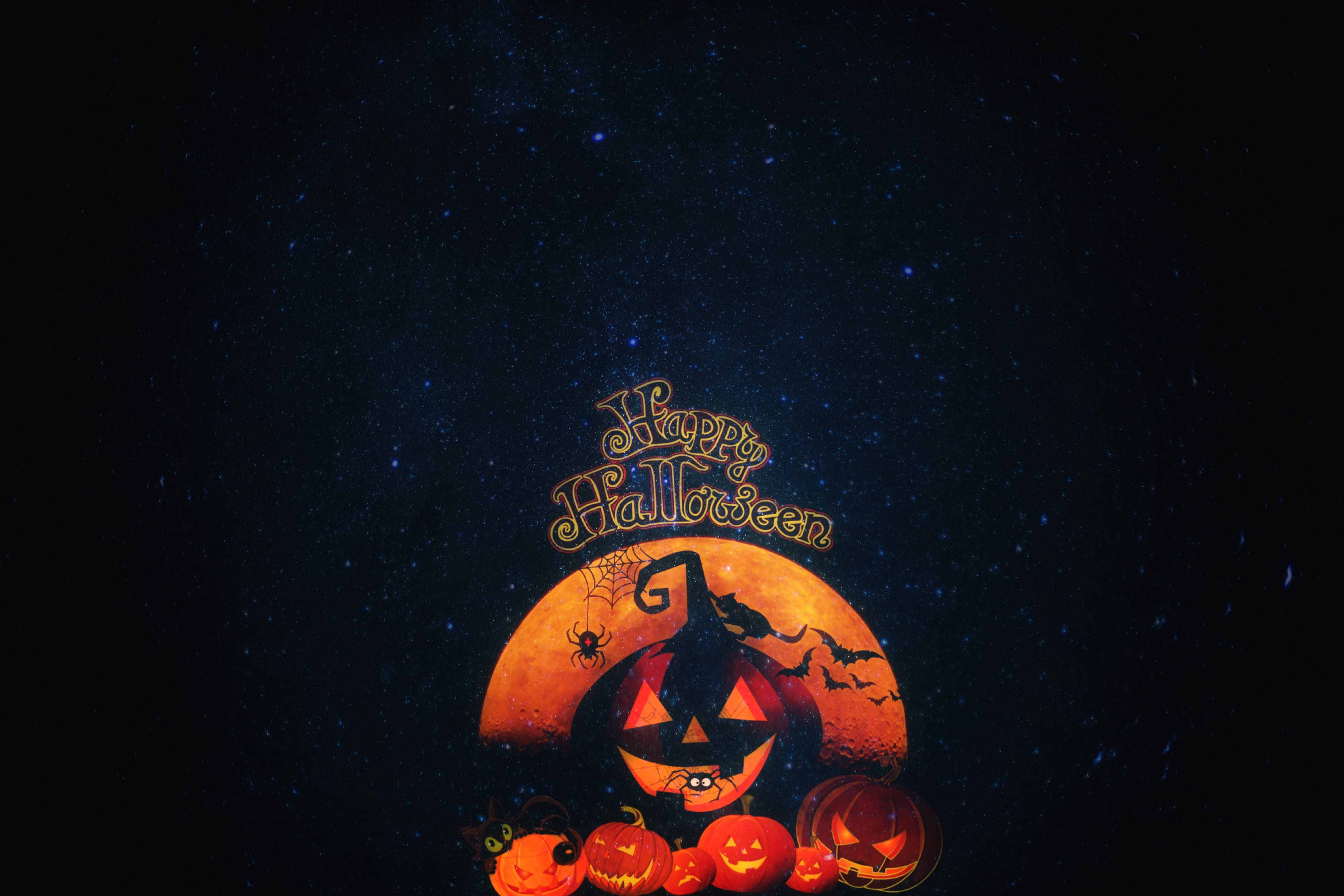 Masayang Halloween na mga Kalabasa Wallpaper