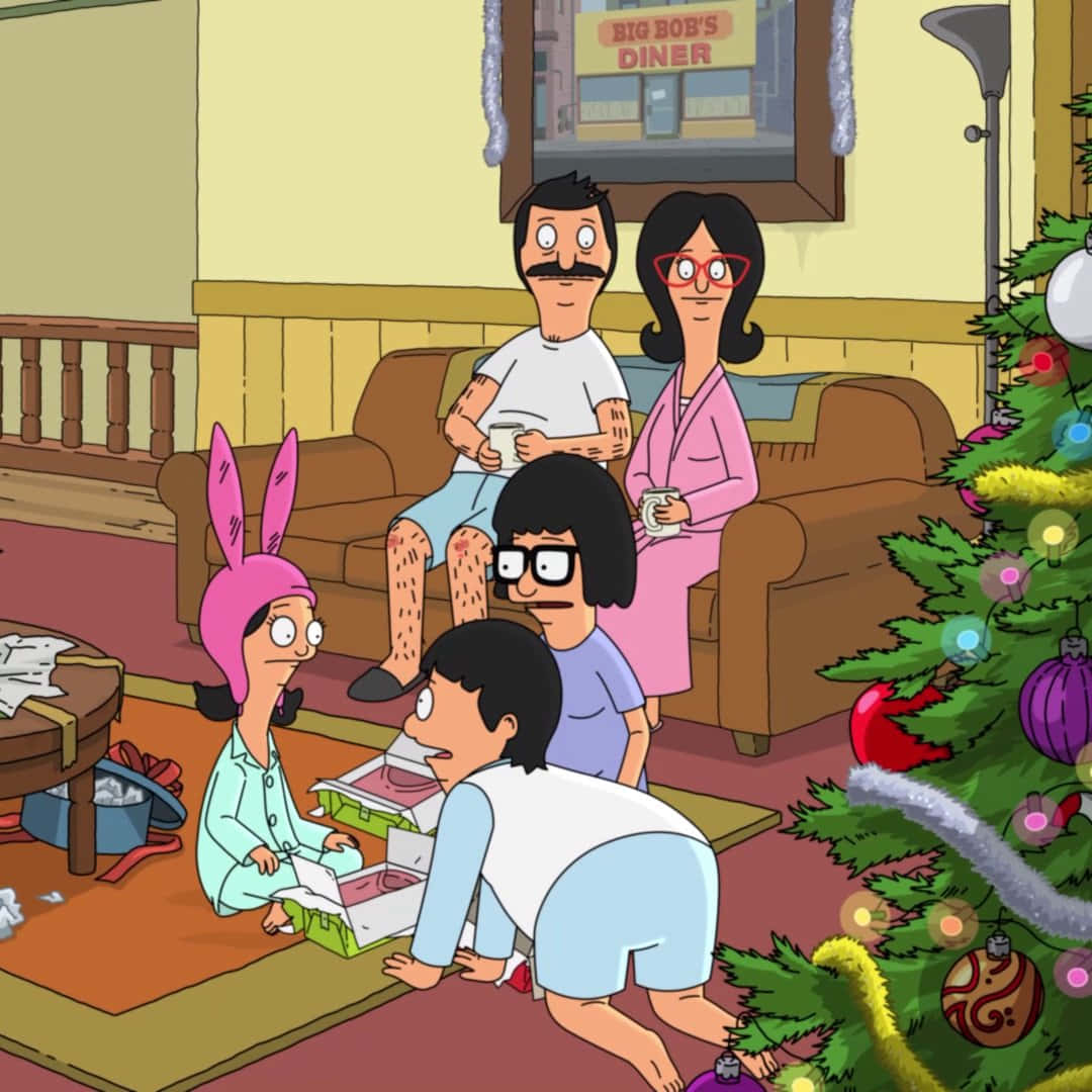 Masayang larawan ng sikat na animasyon, Bob's Burgers. Wallpaper