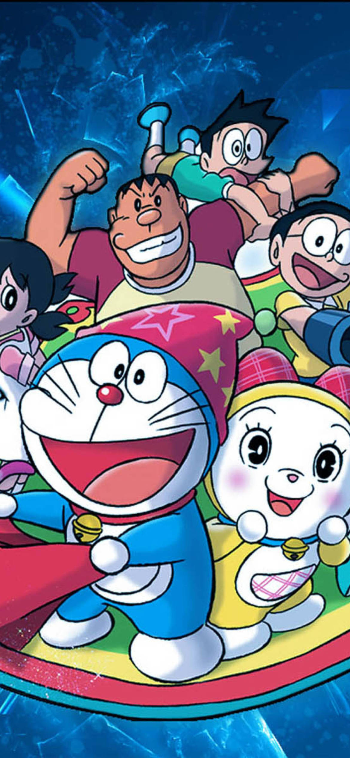 Masayang Magkakaibigan at Doraemon iPhone Wallpaper