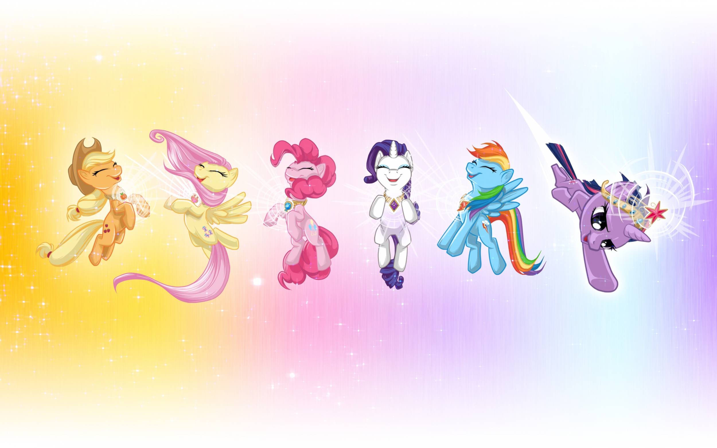 Masayang Makulay na My Little Pony Desktop Wallpaper