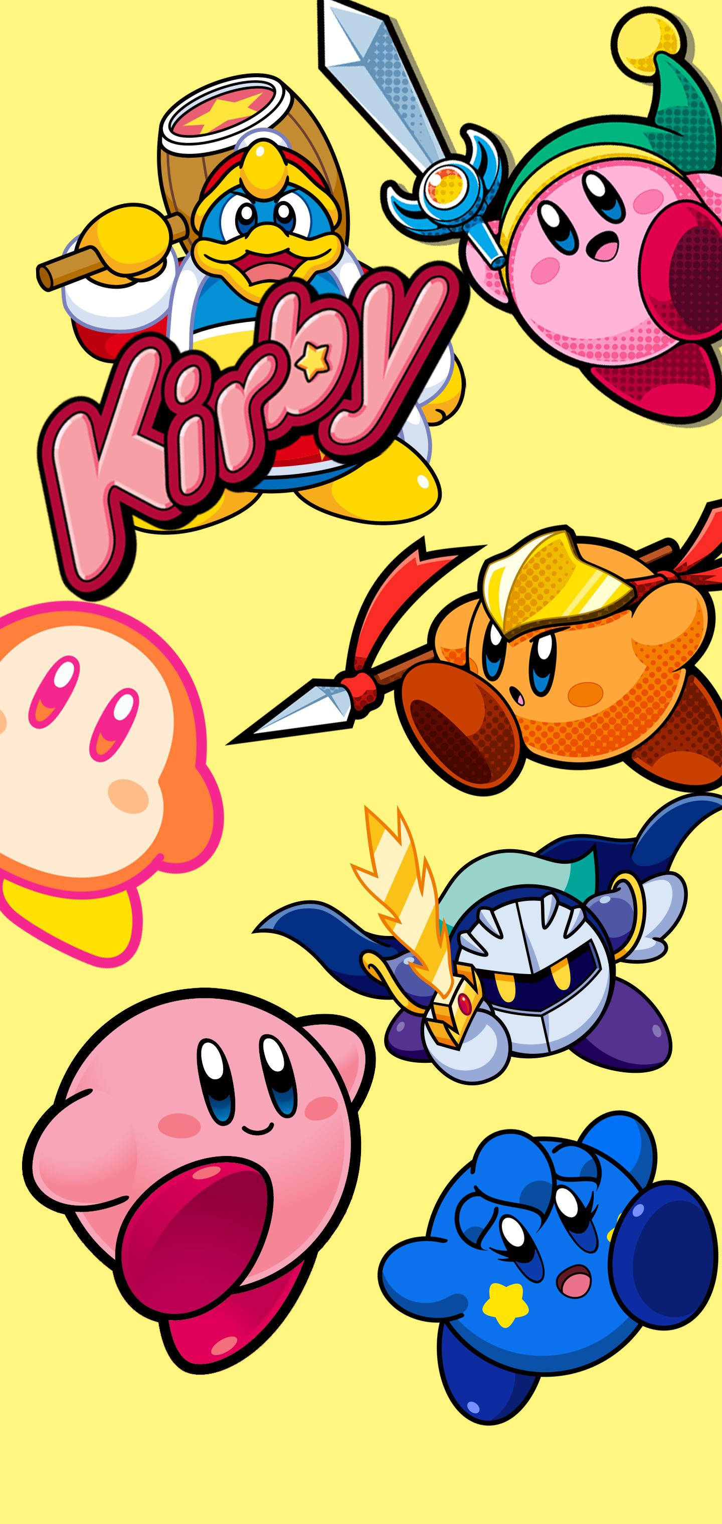 Masayang Oras Kasama si Kirby at ang Kanyang mga Kaibigan Wallpaper