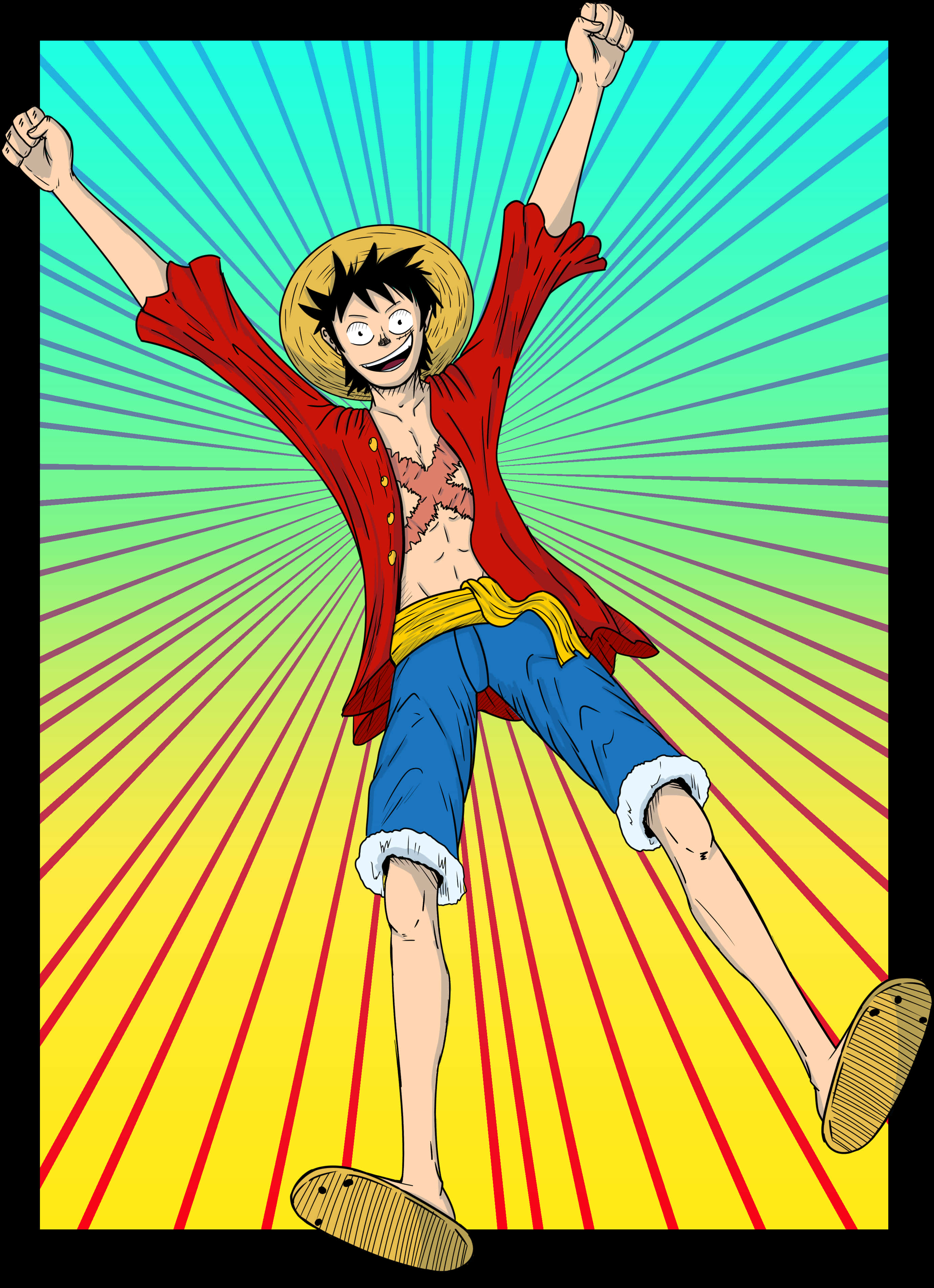 Masayang Pagdiriwang ng Anime Character Wallpaper