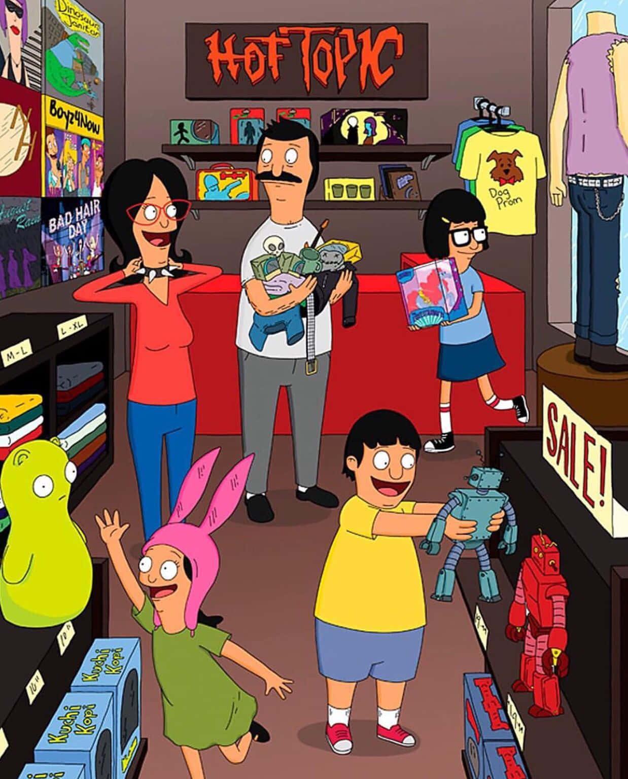 Masayang pamilya sa Bob’s Burgers Wallpaper