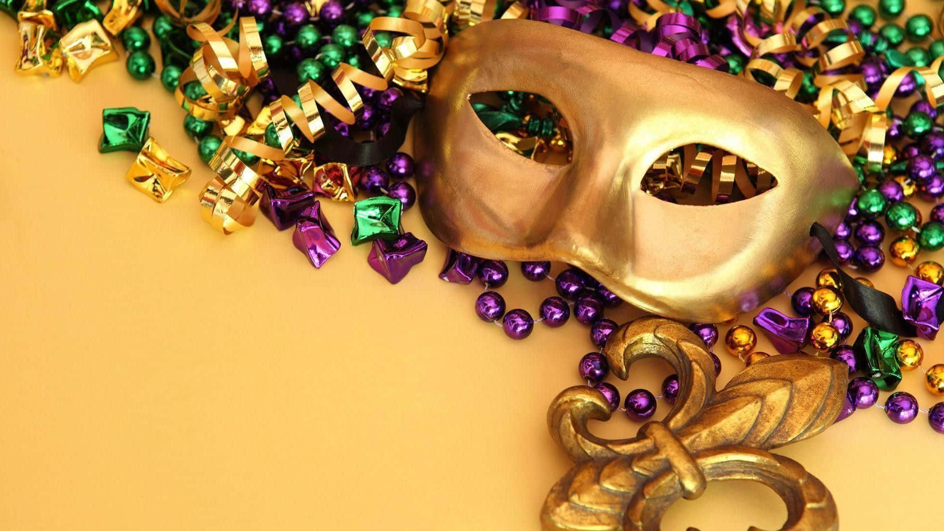 Masayang Parada ng Mardi Gras Wallpaper