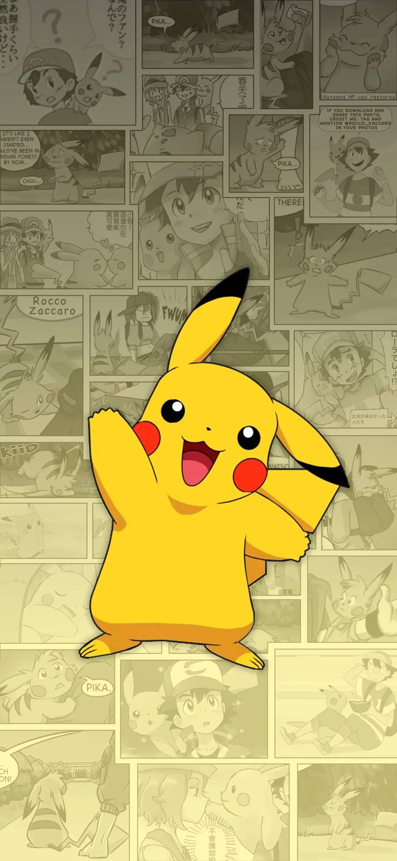 Masayang Pikachu iPhone Wallpaper