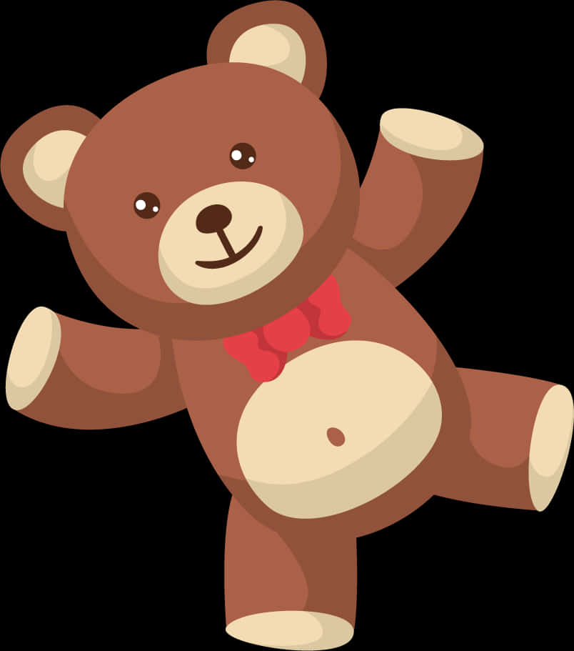Masayang Teddy Bear na may Bow Tie Wallpaper