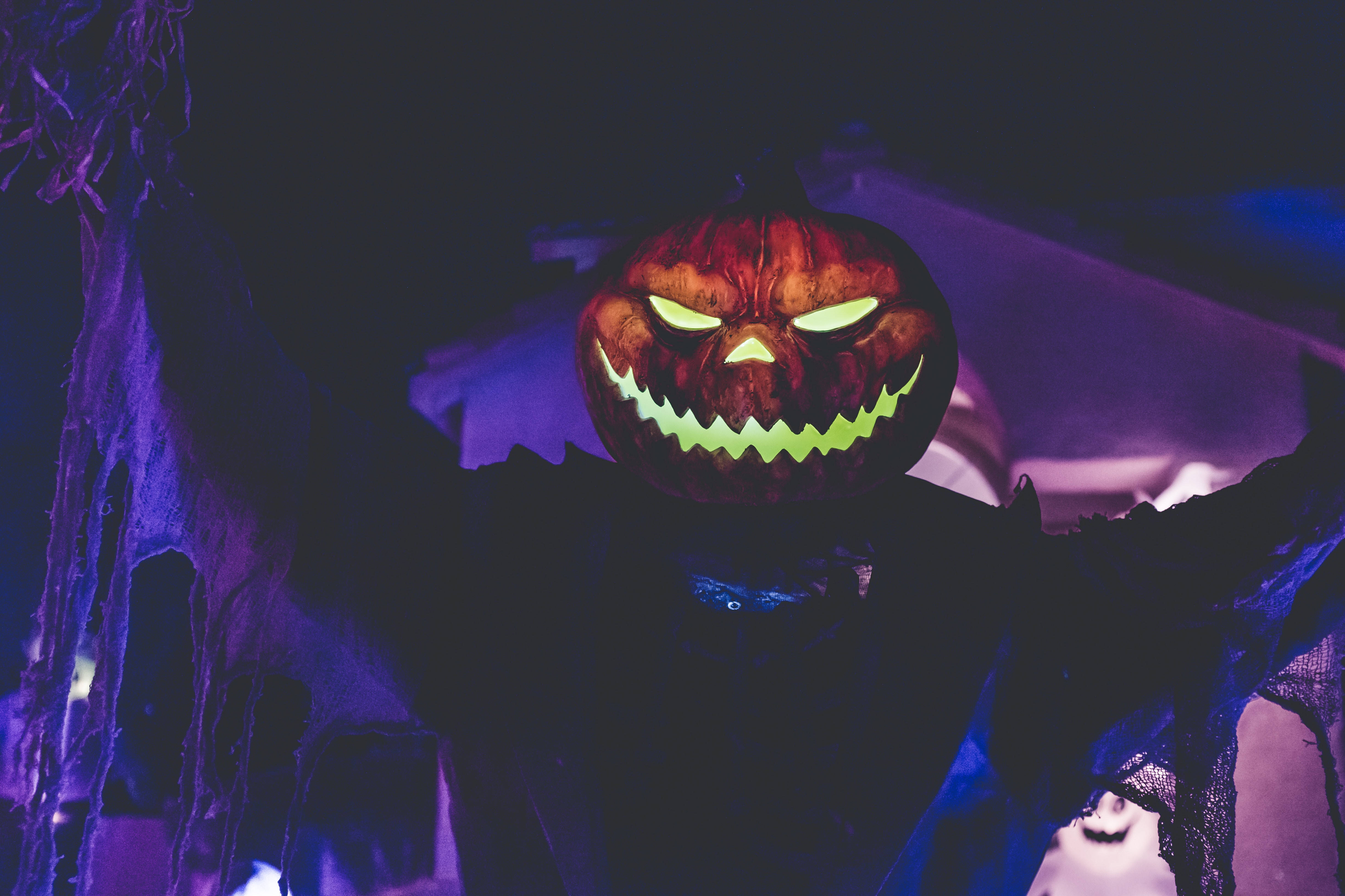 Masayang Ulo ng Kalabasa para sa Halloween Wallpaper