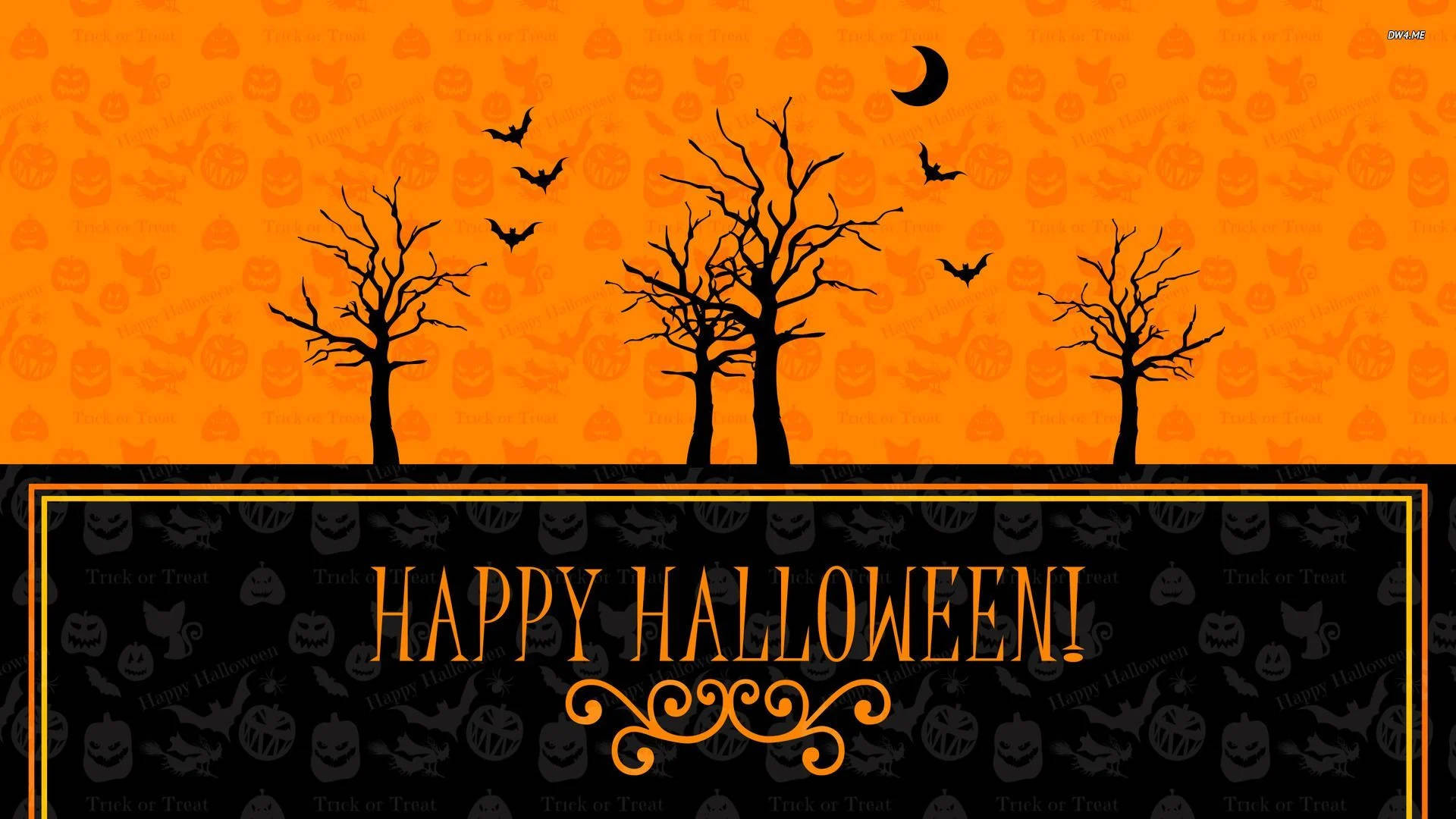 Masayang Vintage Halloween Poster Wallpaper