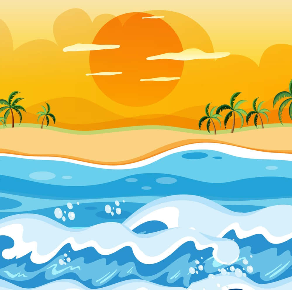Masdan ang ganda ng kalikasan sa napakagandang paglubog ng araw sa dalampasigan. Wallpaper