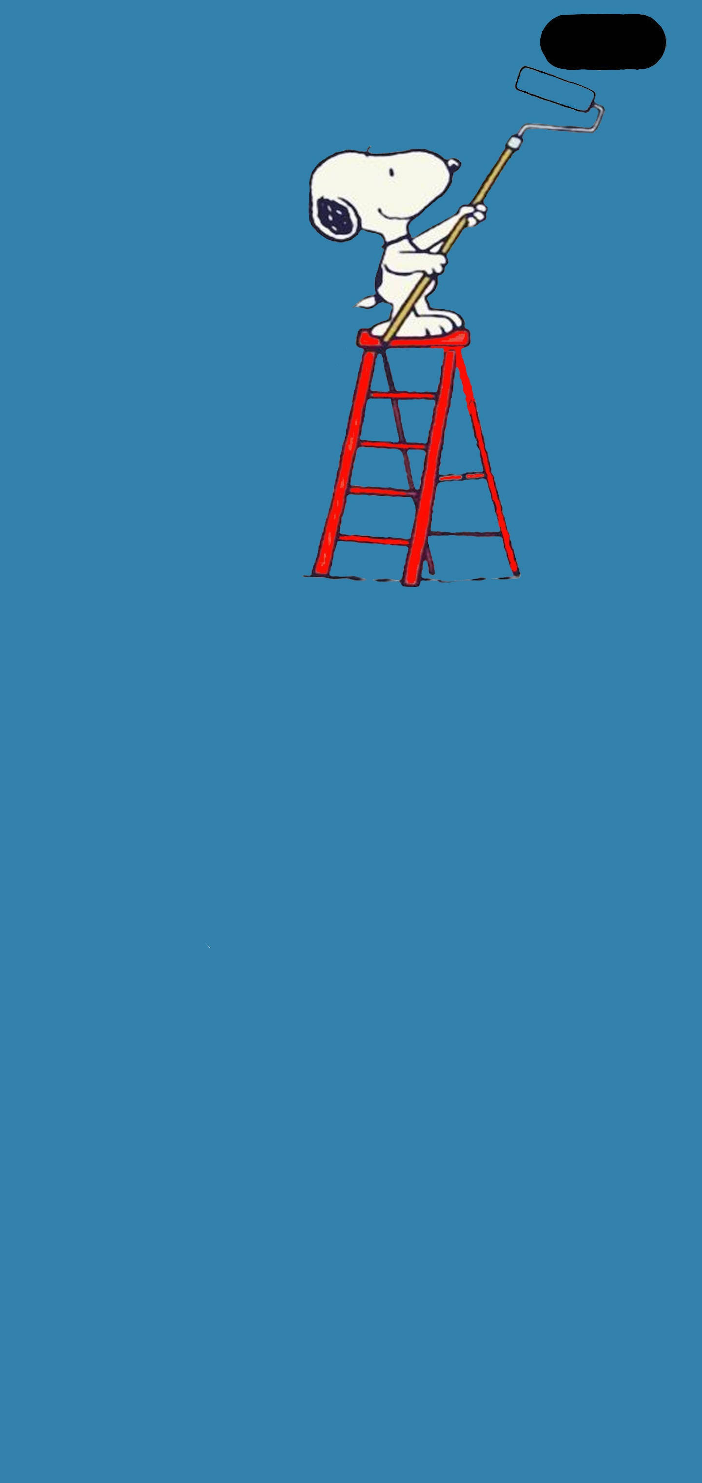 Masiglang Snoopy-Design na Galaxy S10 Plus Smartphone. Wallpaper